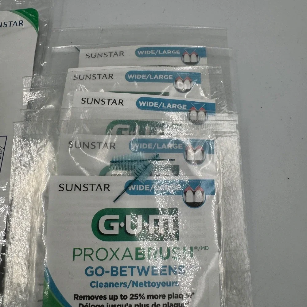 GUM Sunstar 605 611 Proxabrush Interdental Cleaners Blue‎ Green Wide Refills
